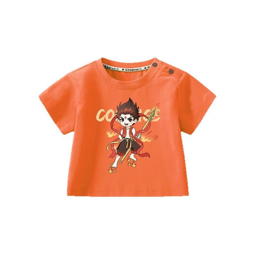 Hanzer Hancrers Summer NUEVO ALLO AL ALIMENTO A CLASE CLITA PURO CHIST BEBY NEZHA Top Children Summer Children's Girls AP15869 Naranja 105 cm