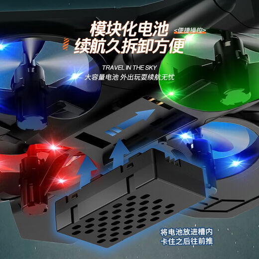 Aeronave remoto de control remoto de largo alcance Vuelo de regreso único de regreso y juguetes de drones de trucos de espuma. Aeronave de combate de control remoto rojo acrobacias (envasado en inglés, tres baterías (batería grande modular de 500 mAh