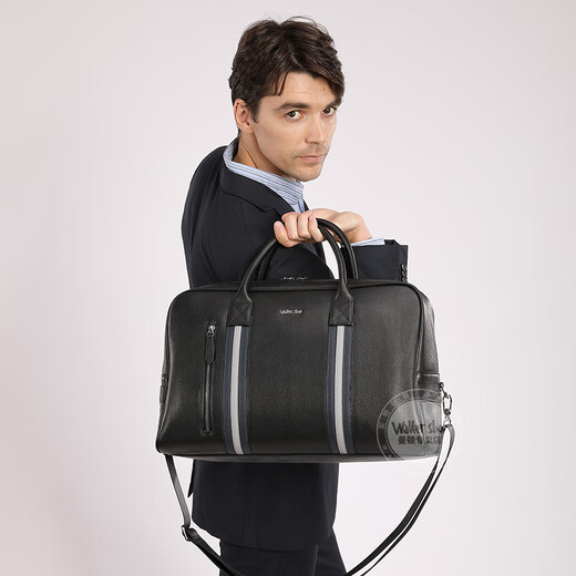 Sac de voyage masculin de Walker Shop [First-couche Cower Sac à grande capacité Bagure Business Travel Bagage One épaule Crossbodybag Black (hauteur 32 * 48 * 27cm d'épaisseur)