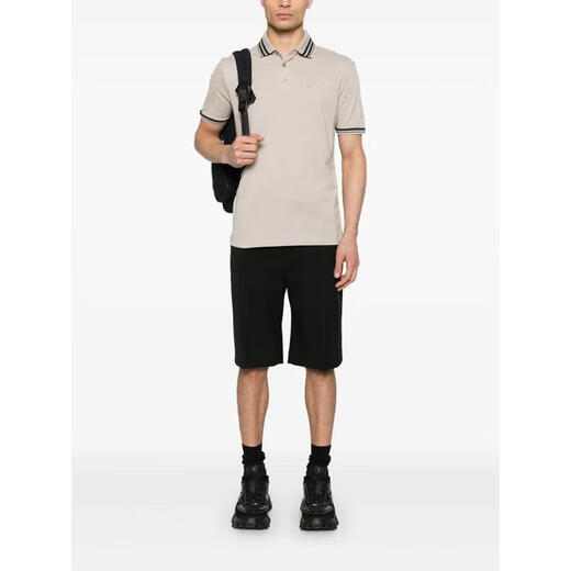 Emporio Armani T-shirt masculin Stretch Polo à manches courtes à manches courtes, Vêtements de printemps et d'été insignifiant et polyvalent