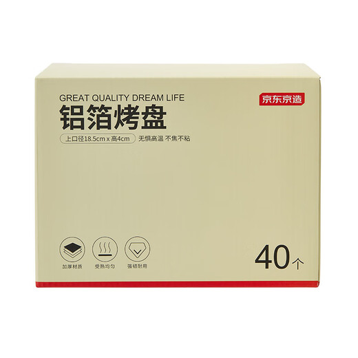 Made in Tokyo, air fryer oven special foil bowls, barbecue camping aluminum foil baking pans, 18.5cm diameter, 40 pieces