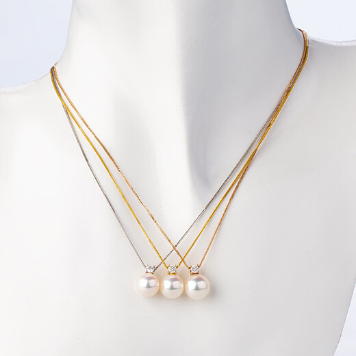 Queen of Pearls Princess Diana Style S925akoya Seawater Pearl Pendant Pearl Necklace for Women Birthday Gift S925 Silver + S925 Silver Flash O Chain 8.5-9mm