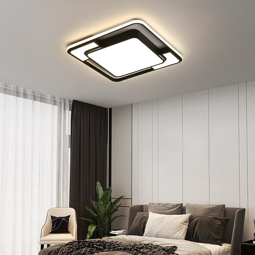 Lámpara de techo de Opudakochi sala de estar Guangdong Zhongshan Lámpara de techo de la sala de estar moderna lámpara de balcón de estudio simple de balcón nuevo estilo 9215 aromático 50 cm negro extremo
