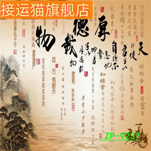 接运猫书房背景布主播3d立体直播间背景墙简约中式直播视频拍照快手抖音 ZP-3271 2.5米宽+2.5米高(挂钩款)