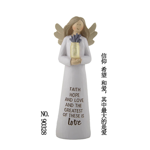 咏幻每件都有特殊意义原创纯手工人物可爱天使桌面摆件居家装生日礼物 藕色 13586