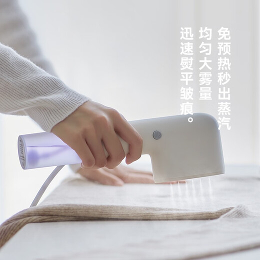 Japanese hand-held garment iron, portable ironing machine, Japanese and Korean household small travel iron for business trips, Tao white, order free storage bag