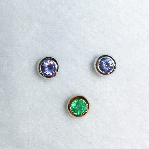 Piaohe Tanzanite Bubble Bead Pendant Round Necklace Colored Gemstone Jewelry Women's Spring New Single Pendant Not Included Blue Tanzanite Pendant