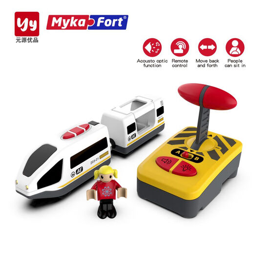 MykaFortG.32迈卡弗遥控电动小火车儿童玩具兼容hapebrio米兔木质轨道 彩盒90330遥控火车红 套装不含 官方标配