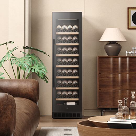BAIKAILUN wine cabinet, first-level energy efficiency, constant temperature and moisturizing wine cabinet, zero embedded compressor, home wine storage, sake beer display refrigerator, fruit beverage refrigerator bar, Low-E door | dual temperature | ice bar style | 188L air-cooled and frost-free