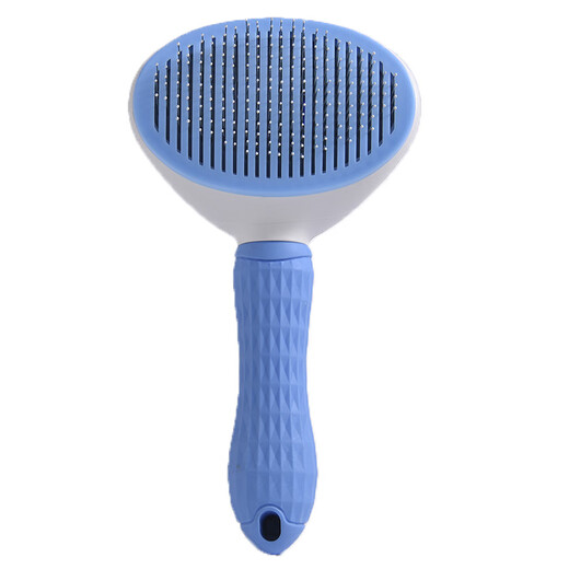 Zhewei Cat Comb Removes Floating Hair Brush Dog Hair Comb Cleansing Ragdoll Long-haired Cat Special Cat Hair Removal Artifact Pet Supplies Sky Blue