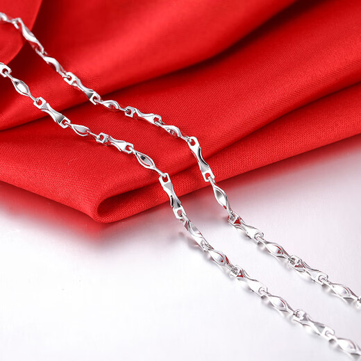 Mingzuan International Platinum Ingot Chain Women's Necklace PT950 Clavicle Chain Classic Versatile Temperament Necklace as a Birthday Gift for Your Girlfriend Platinum Ingot Chain Approximately 3.75 grams