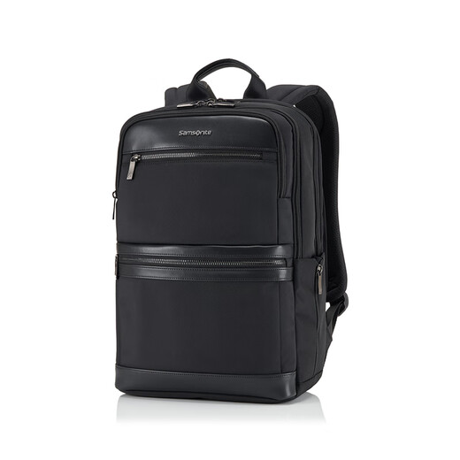 新秀丽（Samsonite）新款男士简约商务双肩包出差通勤高端背包16英寸电脑包高颜值NV6 黑色 16英寸