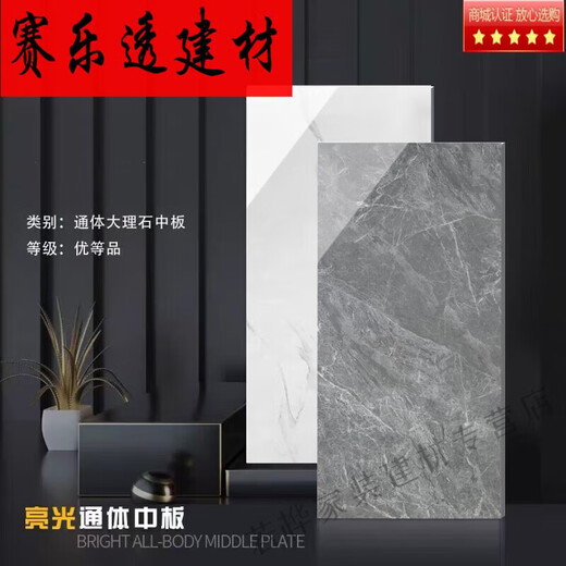 Cyloto [Ausgezeichnetes Produkt] Guangdong Foshan Keramikfliesen 400x800 All-Porzellan Marmor Middle Teller Wohnzimmer Küche Sanitär K9214
