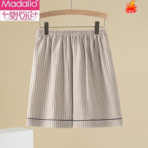 Pantalon de pyjama en soie en coton modal Été 2025 Nouveau pantalon à cinq points pantalons de marche mince shorts décontractés pantalon à domicile adolescent DK695 L 100-120Jin [Jin est égal à 0,5 kg]