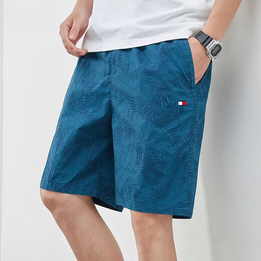 IQVQ Light Luxury High-End Official Brand Casual Shorts Herren Sommer Neue Ice Seidenhosen Sport lose Fünf-Punkte-Hosen Dunkelblau-9215 3xl (Empfohlen 170-185jin [Jin gleich 0,5 kg])
