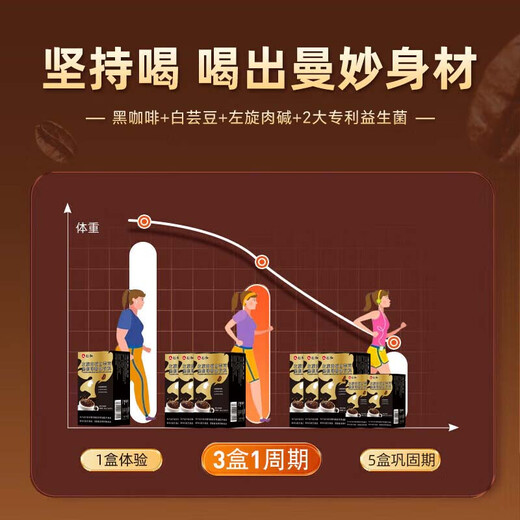 仁和 左旋肉碱黑咖啡0糖0卡男女塑身代谢高燃速溶咖啡