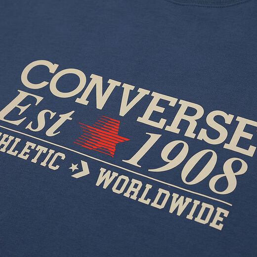Converse 2025 autumn men's clothing comfortable and breathable sports and casual short-sleeved T-shirt MCH687-UFL XL