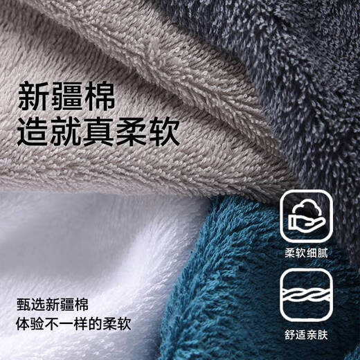 山头林村白色浴巾五星级酒店纯棉顿专用2025新款全棉民宿宾馆 靛蓝奥斯汀浴巾(14070cm) 五星