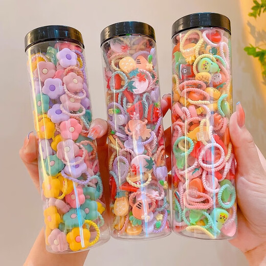 
Children's rubber band cute girl baby chirping her hair without hurting her hair elasticity good headband rubber band thumb hair ring [40 pieces random style]