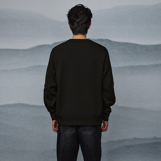 HLA Hailan House sweatshirt men's autumn mountain is not high series embroidery soft long-sleeved men