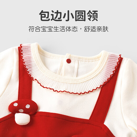 Youqi baby girl long-sleeved dress spring and autumn one-year-old girl's one-year-old girl's one-year-old dress skirt little month-old princess dress