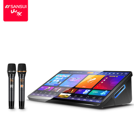 SANSUI D1 all-in-one karaoke machine with microphone karaoke singing machine smart home karaoke speaker touch screen karaoke station home ktv audio set jukebox