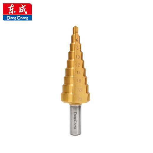 Dongcheng pagoda drill bit high hardness drilling stainless steel hole opener metal expansion straight groove spiral groove step straight groove step drill (9 steps)