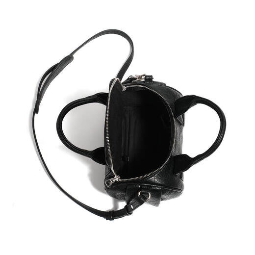 TERRAINCOGNITA brand letter rivet handheld crossbody Boston cylinder bag daily commuting versatile black