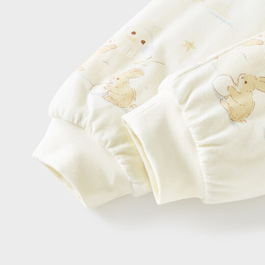 TONGTAI baby suit autumn and winter pure cotton quilted baby clothes underwear for boys and girls thickened tops and pants yellow 100cm