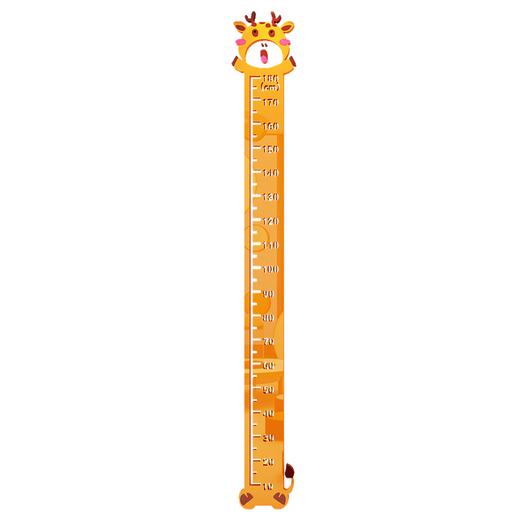 Ywzr Cartoon 3D dreidimensionale Kinder, die Acrylhöhe Messung der Acrylhöhe Aufkleber Wandkleher Mädchen Raumlayout Schlafzimmer Dekoration 3879 Kaninchenhöhe Aufkleber-Kaffee + Hautfarbe + Pink Big Big