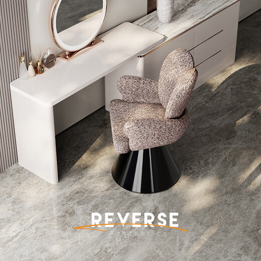 Counterclockwise makeup chair Italian style light luxury high-end dressing table stool girl's bedroom cloakroom nail art chair b383 makeup chair brown pink