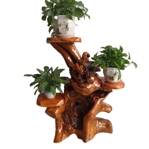 Wurzelschnitzverzierungen natürliche Baumwurzeln Großer Blumenständer Massivholz Wurzel Wohnzimmer Bonsai Basis Kampfer Holz Blumenständer künstlerische Ornamente H6221