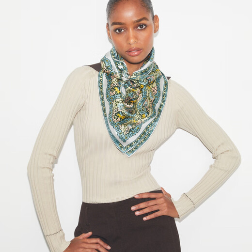 Tory Burch Tang Libaiqi end of season gift mulberry silk scarf square scarf TB 177166 mixed color 960 OS