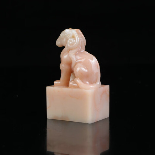 
3.0x2.4x5.3cm Shoushan hibiscus stone zodiac sheep seal calligraphy calligraphy painting name collection seal C13549 efault