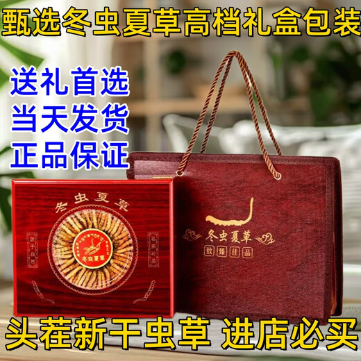 Boîte-cadeau CordyCeps 2025 Premier chaume nouveau Cordyceps séché sélectionné Cordyceps authentique garanti de l'expédition le même jour. Les plus beaux cordyceps du Tibet 4 pièces 1 gramme 30 pièces