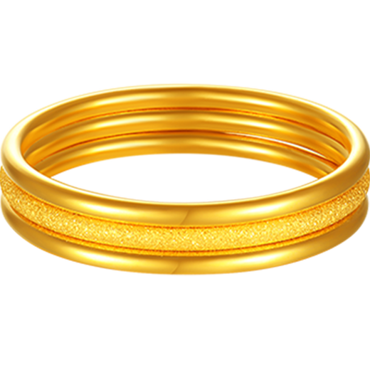 Chinese jewelry gold ring women's pure gold ring ancient method glossy gold ring for girlfriend and wife Valentine's Day birthday gift glossy 12 rings about 0.3 grams (single)