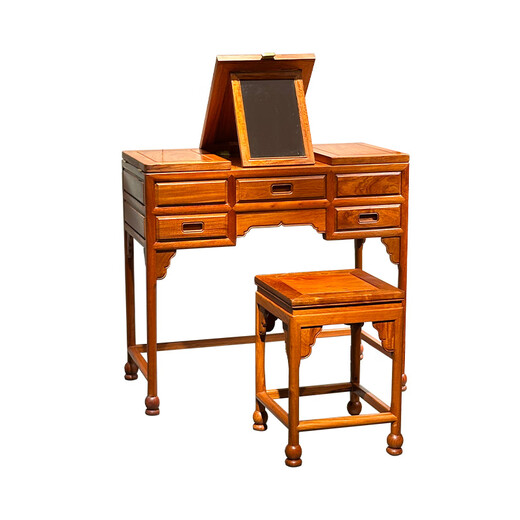 Tiger Master mahogany furniture Burmese rosewood (scientific name: Macrocarpus rosewood) solid wood dressing table folding dressing table with dressing mirror room dressing table with stools dressing table with stools