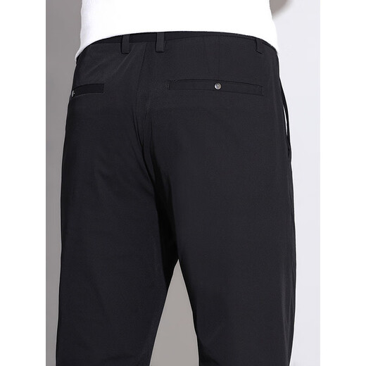 Pantalon de Lee Kids pour hommes et été masculin Couleur solide simple Elastic Business Business Breathable Soft Casual Pants 9902 Black 28 (2 pieds 1) 100jin [Jin est égal à 0,5 kg]