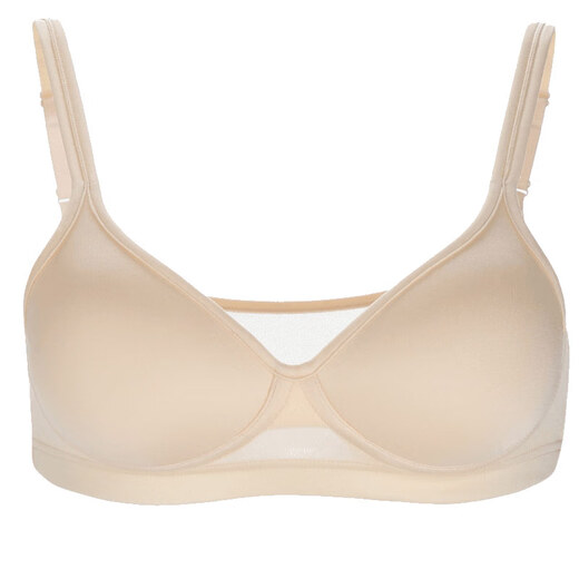 
LEONISA silk underwear for women without steel rings, double-sided mulberry silk bra bra underwear skin color 1105 (with back buckle) 70C