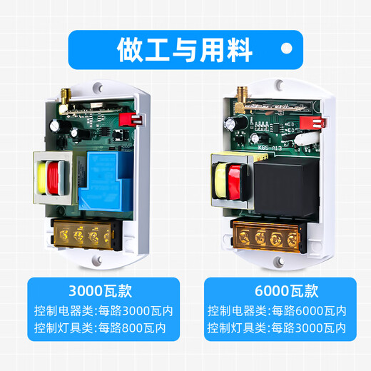 Remote control switch wireless multi-channel remote control power supply exhibition hall lamp 220V high power smart light box single channel 800 watts 300 meters