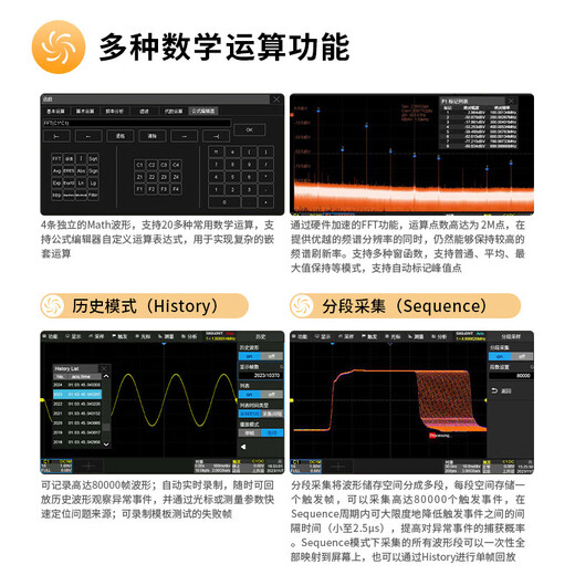 Dingyang High Resolution Oscilloscope SDS814X HD 100M 2G Sampling+SDG-BA BNC to Alligator Clip 1