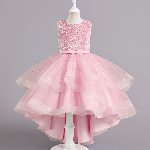 Prinzessin Ye Yus Sommerpinox Puffy Tail Kleid 3-14 Jahre alt modische Laufstegkostüm Champagner Golden A88, durchschnittliche Größe 17081-90jin [Jin ist 0,5 kg]