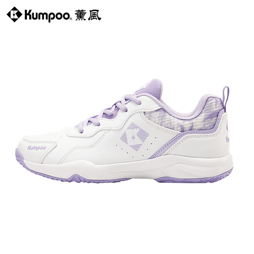 Glimpse of KUMPOO 2025 new badminton shoes D21 breathable, non-slip and wear-resistant KUMPOO professional sports shoes white/purple 38
