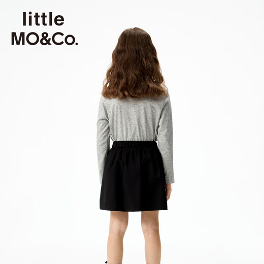 Little Mo/Co. Ropa para padres e hijos Little Moco Ropa para niños 25 ropa de otoño Nuevas chicas de manga larga Top Kbe3Teet10 Flower Medium Grey 165 165/80