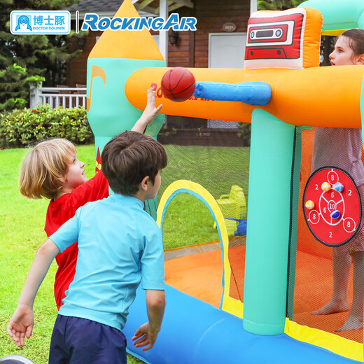 Doctor's Dog Household Inflatable Castle Children's Trampoline Indoor and Outdoor Slide Rock Climbing Ball Pool Air Cushion Bed Toys