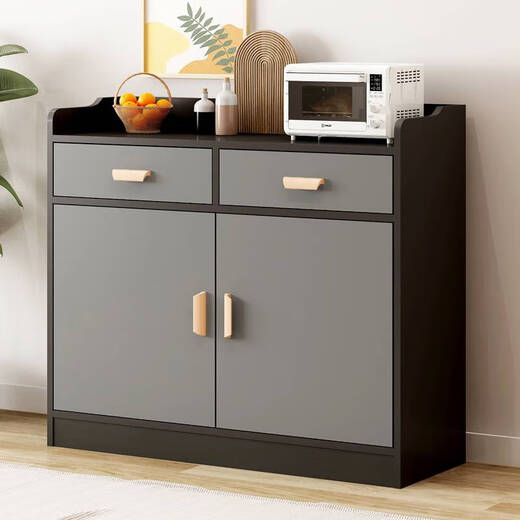 Armoire à thé à thé Yonghuan armoire de rangement salon armoire murale armoire à thé armoire de rangement armoire à manger trois portes trois pompes 12035 gris noir