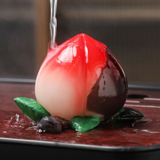 Yunhua Xiantao Color Changing Tea Pet Ornaments Simulation Peach Tea Table Tea Table Accessories Longevity Peach Plant National Style Tea Color Changing Xiantao (Original Dark Color)