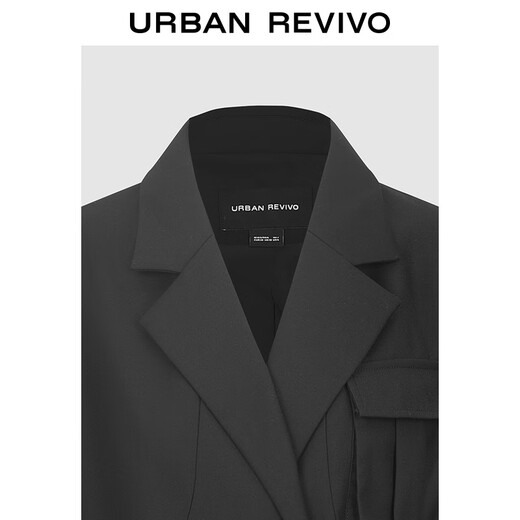 UR2025 Sommer Neues Frauenkleidungsdesign Spür-up Ultra-Short Blazer UIT150006 Schwarz XS