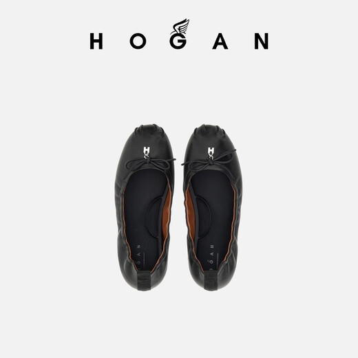 HOGAN women's shoes early autumn new Feminine series H693 fashion ballet shoes casual shoes black 34.5