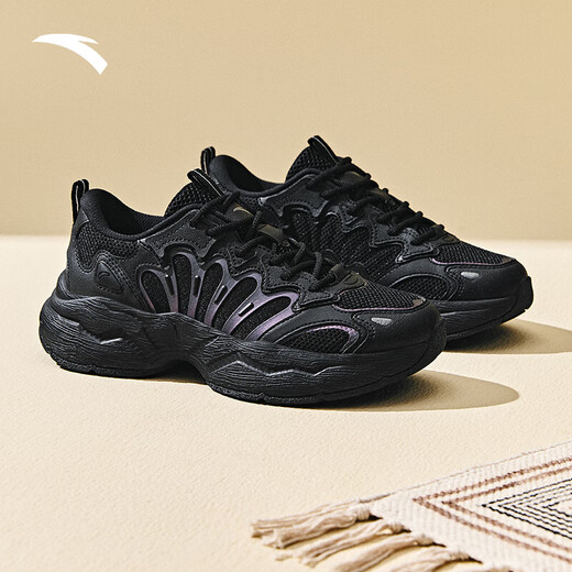 Anta Lin Xiaojun's same style Meteorite 3丨Mesh training shoes comfortable retro dad shoes sneakers 112538851 women's basic black-2 38 (female)/42 (male)